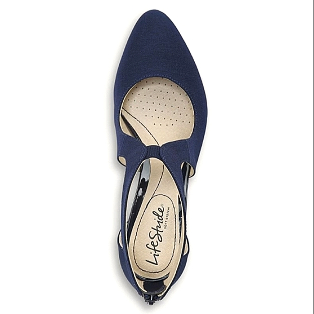 New w/Box LifeStride Giovanna 2 Faux Suede Navy Dress Pumps Size 8 - Picture 3 of 9